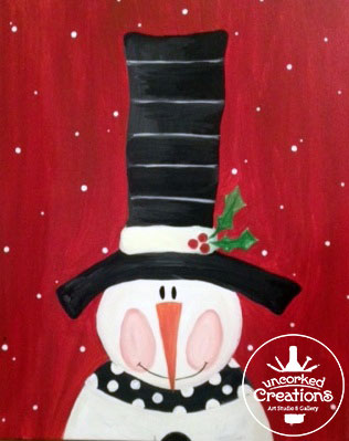 Starry Night Snowman - Uncorked Creations